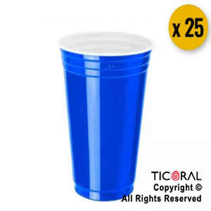 Vaso americano azul 300 cc Copobras x 25 unidades